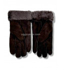 UGG Перчатки Замшевые Женские Коричневые
