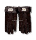 UGG Перчатки Замшевые Женские Коричневые
