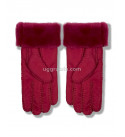 UGG Перчатки Замшевые Женские Розовые