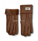 UGG Перчатки Кожаные Мужские Коричневые