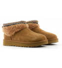 UGG Ultra Mini Lack Maxi Curly Boot Chestnut