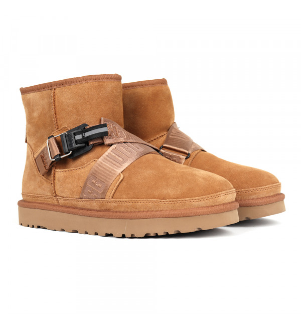 UGG Mens Classic Mini Quickclick Boot Chestnut