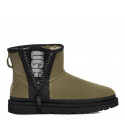 UGG Classic Mini Zipper Tape Logo Boot Burnt Olive