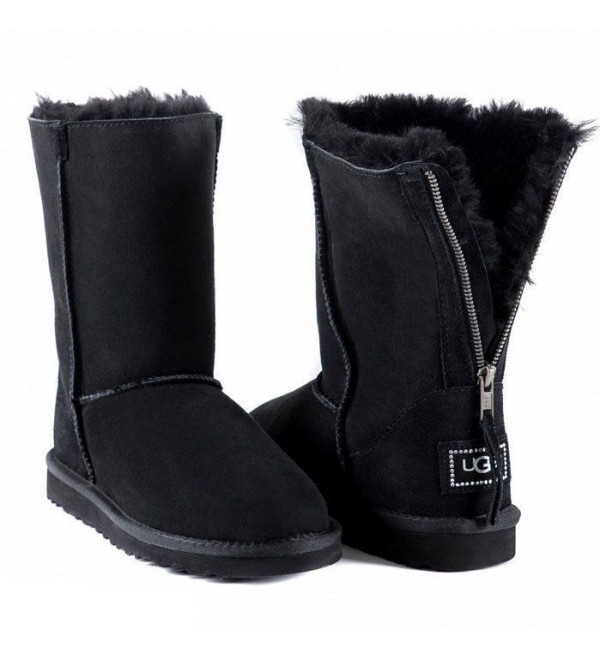 UGG Classic Short Zip Black