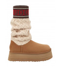 UGG Classic Sweater Letter Chestnut