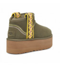 UGG Classic Ultra Mini Braid Platform Burnt Olive
