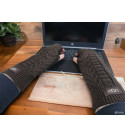 UGG Fingerless Gloves W/ Sherpa Trim