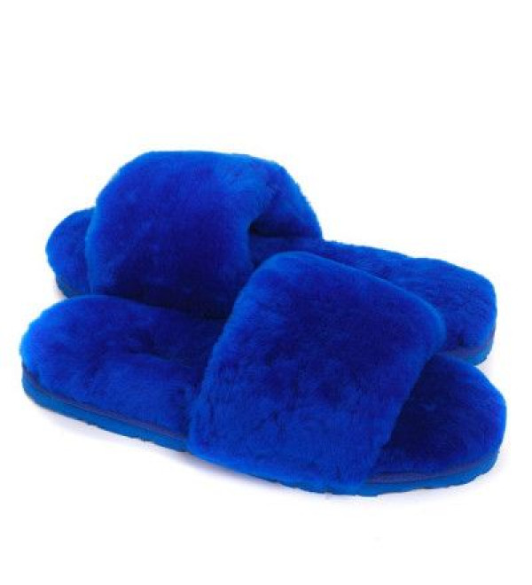 UGG Fluff Slide Slippers Electric Blue