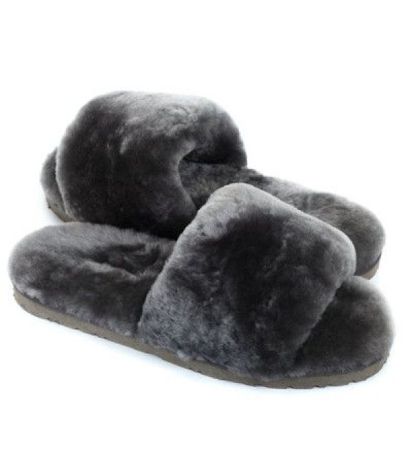 UGG Fluff Slide Slippers Grey