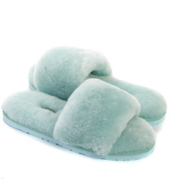 UGG Fluff Slide Slippers Lake Blue