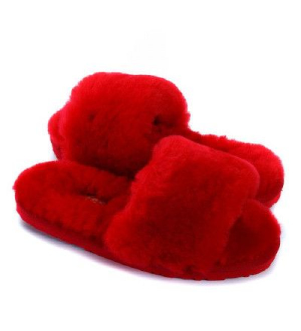 UGG Fluff Slide Slippers Red