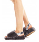 UGG Fluff Yeah Slide-Grey