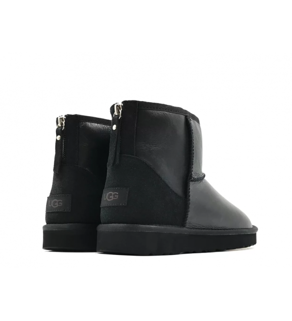 UGG Mens Classic Mini Zip Metallic Black