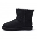 UGG Mini Bailey Graphic Logo Suede Black