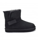 UGG Mini Bailey Graphic Logo Suede Black