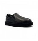 UGG Stitch Slip Leather Black